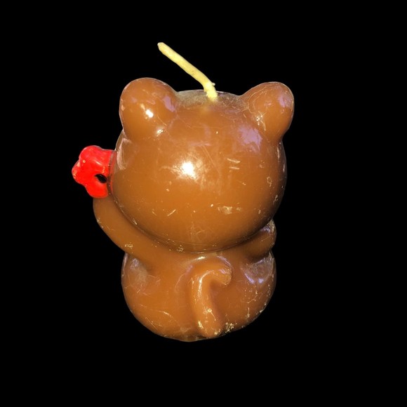 Vintage 3-4” Teddy Bear Candle Made in Hong Kong - Picture 4 of 7
